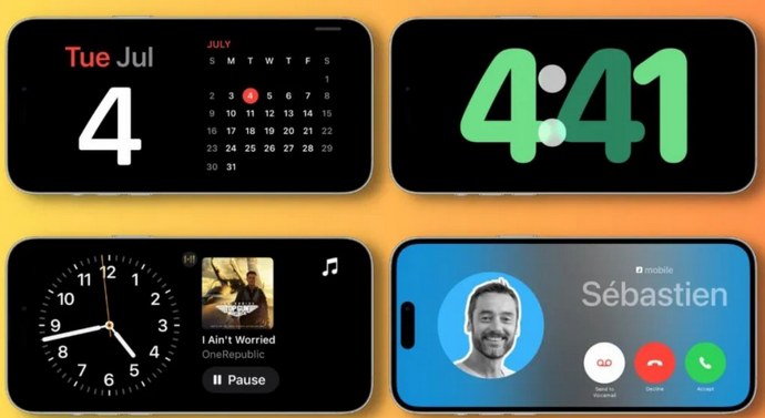 巴宜苹果手机维修分享iOS17横屏充电待机显示有什么好处 