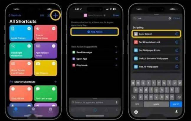 巴宜苹果14锁屏维修店分享iPhone14升级iOS16.4后如何创建锁屏快捷方式 